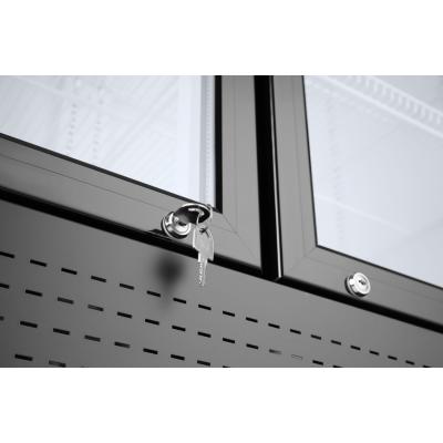 Barová chladnička s podsvíceným panelem, dvoudveřová, Arktic, 512L, Černá, 230V/510W, 1120x585x(H)1900mm | 233795